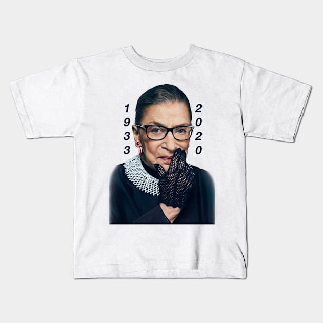 Notorious R.B.G. Funny Progressive, Liberal Ruth Bader Ginsburg Kids T-Shirt by powerdesign01